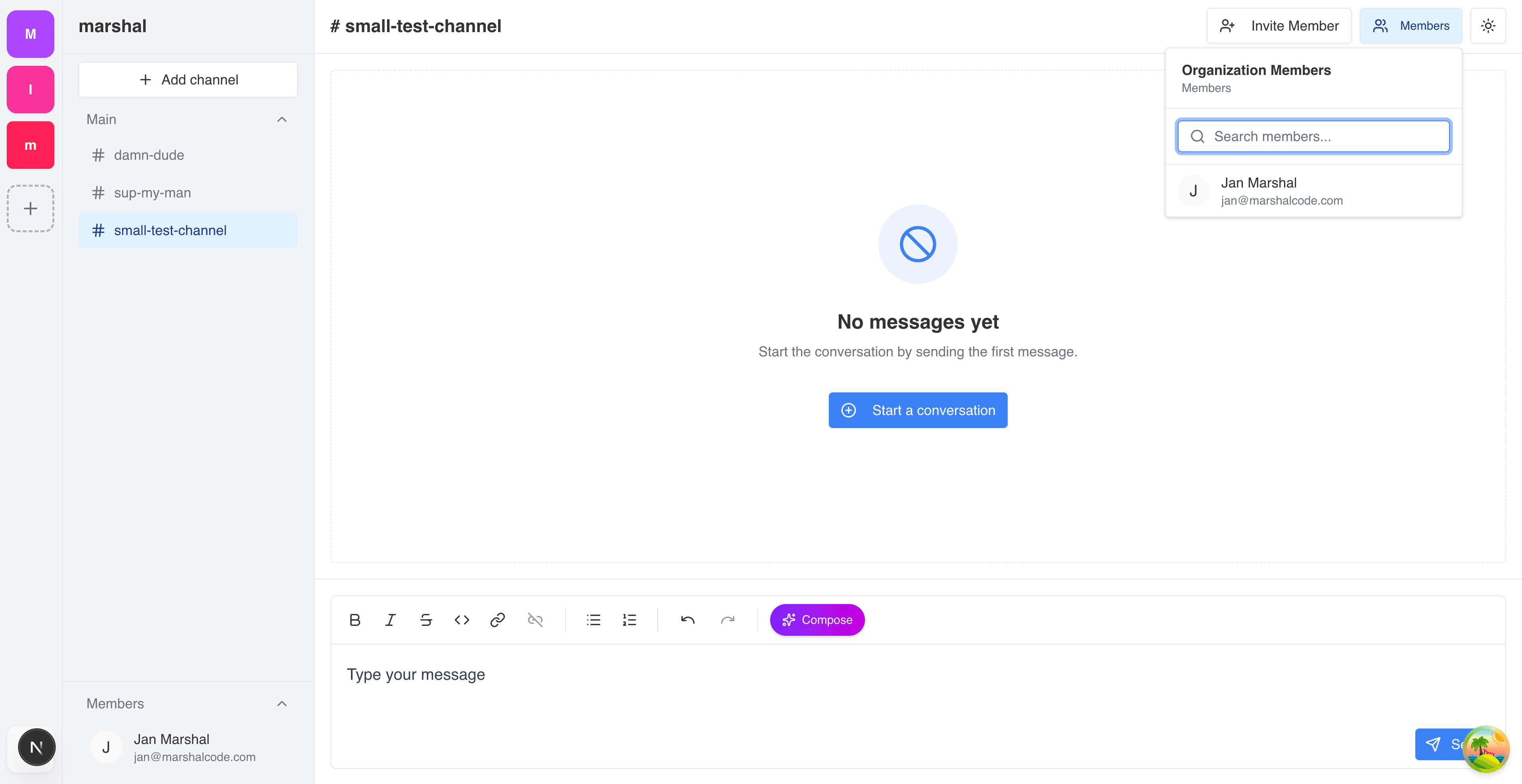 app screen